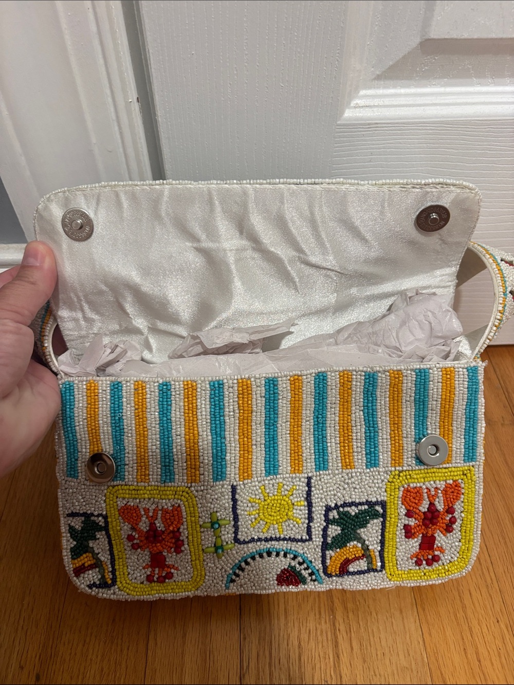 Beaded Embroidered Multicolor Shoulder Bag - Picture 5 of 5
